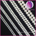 High quality 4/5/6/7mm white round sea shell pearl